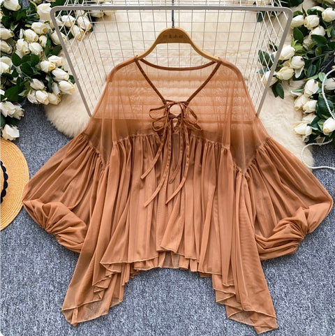 Korean Style Chiffon Sunscreen Shirt