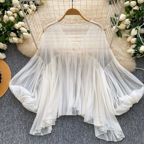 Korean Style Chiffon Sunscreen Shirt