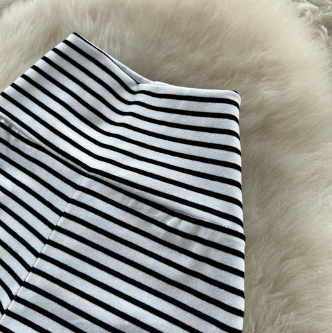Striped Print Stretchy Casual Pants
