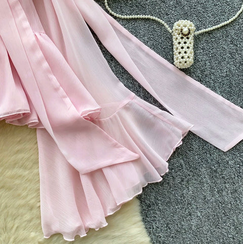 French Style Ruffled Chiffon Shirt