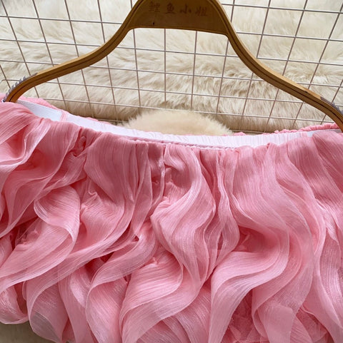 Sweetie Puffy Sleeve Ruffled Shirt