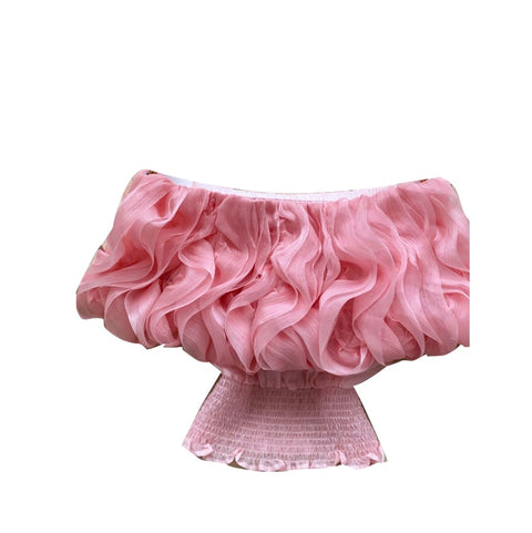 Sweetie Puffy Sleeve Ruffled Shirt