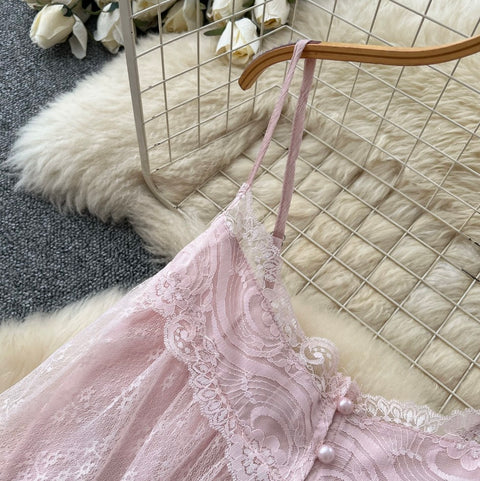 Sweetie Camisole & Cake Skirt Pink 2Pcs