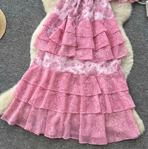 French Style Floral Cake Dress