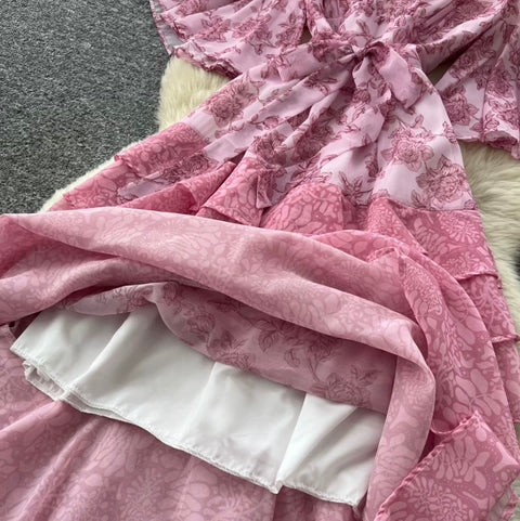 French Style Floral Cake Dress
