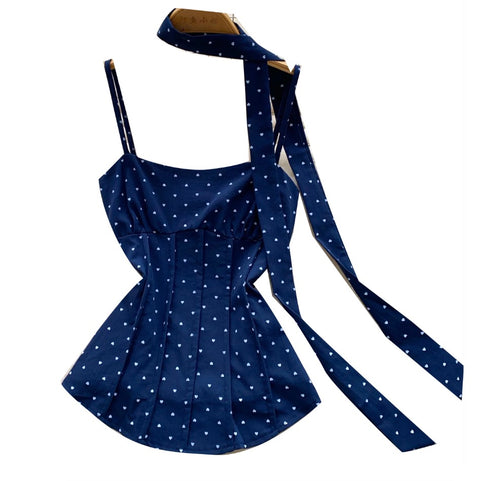 Polka Dot Camisole with Ribbon