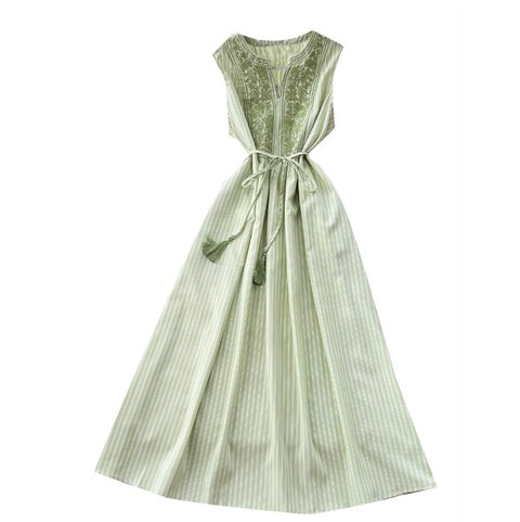 Sleeveless Lace Patchwork Dress