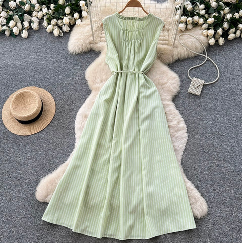 Sleeveless Lace Patchwork Dress
