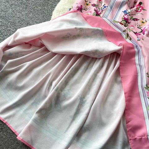 Sweetie Floral Print Vest Dress