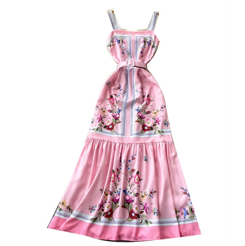 Sweetie Floral Print Vest Dress