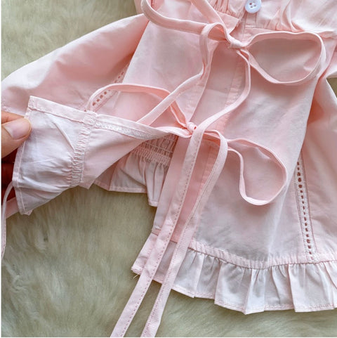 Square Neckline Puffy Sleeve Shirt