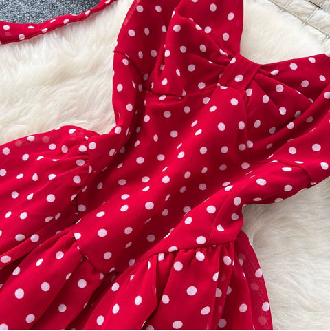 Polka Dot Layered Slip Dress