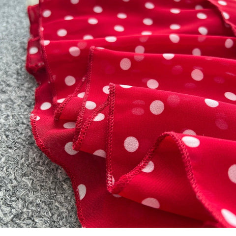 Polka Dot Layered Slip Dress