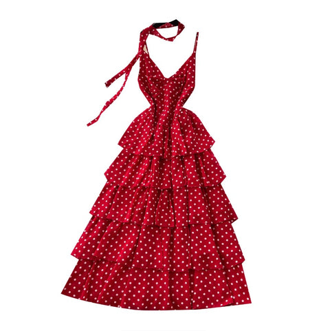 Polka Dot Layered Slip Dress