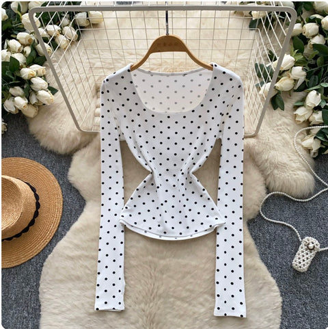 Korean Style Polka Dot T-shirt