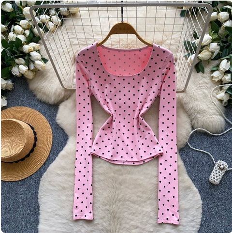 Korean Style Polka Dot T-shirt