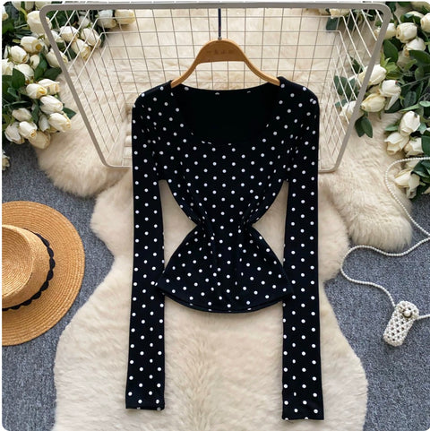 Korean Style Polka Dot T-shirt