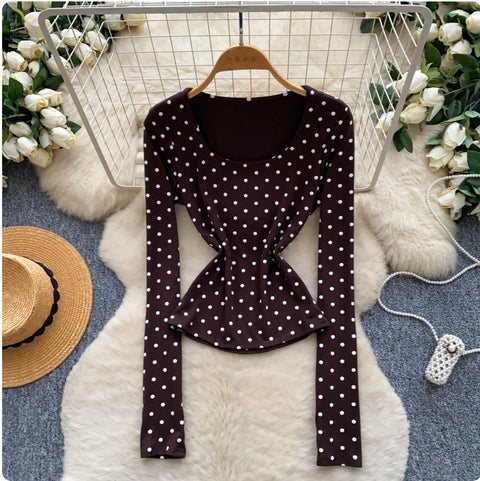 Korean Style Polka Dot T-shirt