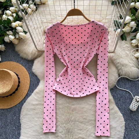 Korean Style Polka Dot T-shirt