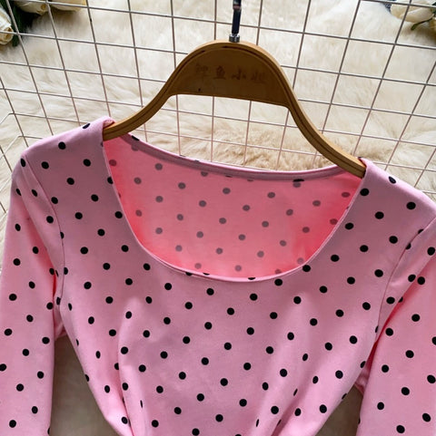 Korean Style Polka Dot T-shirt