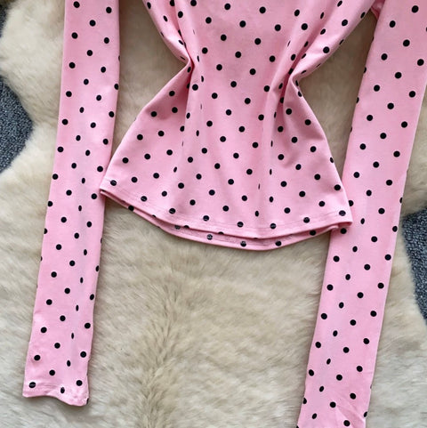 Korean Style Polka Dot T-shirt