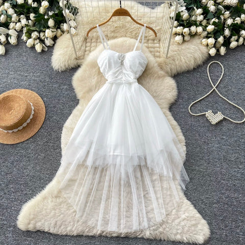 Fairy A-line White Slip Dress