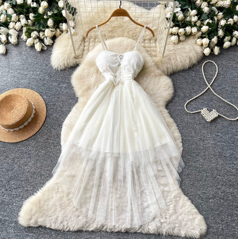 Fairy A-line White Slip Dress