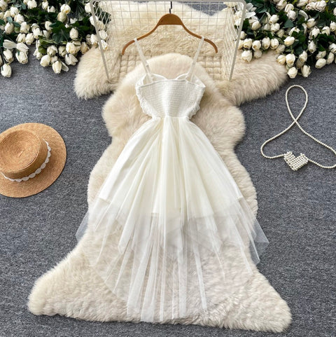 Fairy A-line White Slip Dress