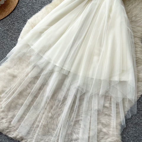 Fairy A-line White Slip Dress