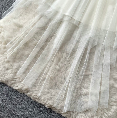 Fairy A-line White Slip Dress