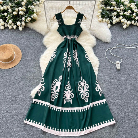 Ethnic Style Print Vest Dress
