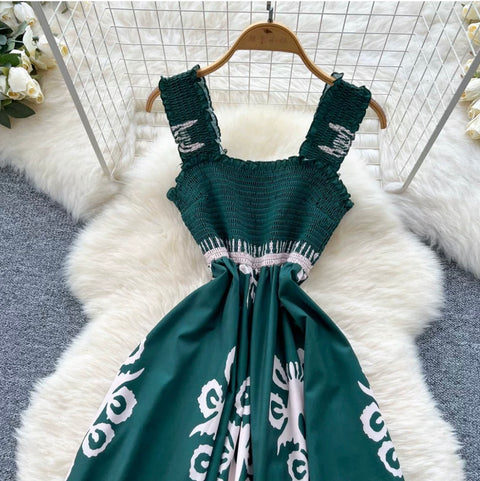 Ethnic Style Print Vest Dress