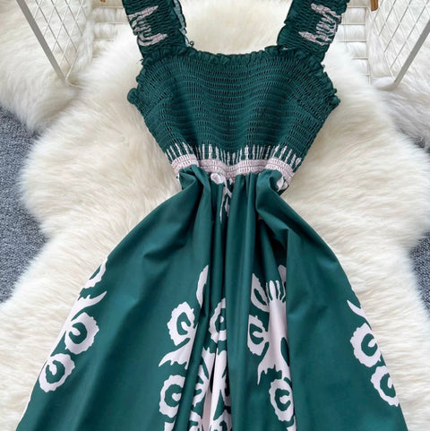 Ethnic Style Print Vest Dress