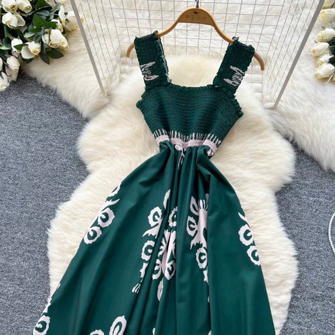 Ethnic Style Print Vest Dress