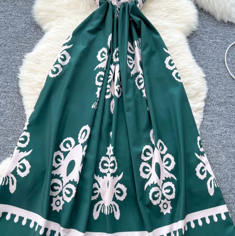 Ethnic Style Print Vest Dress