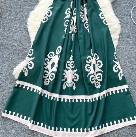 Ethnic Style Print Vest Dress