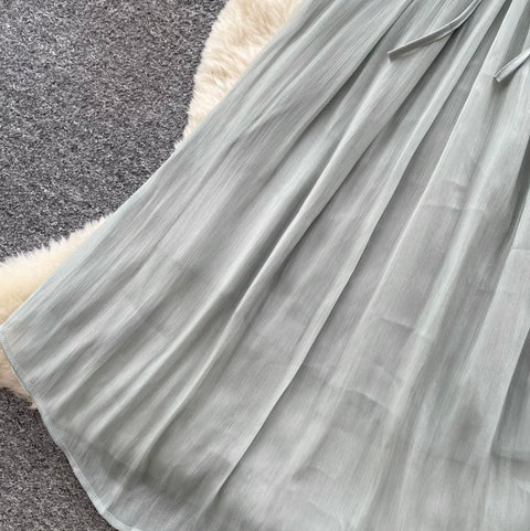 Sleeveless Mesh Patchwork Halter Dress