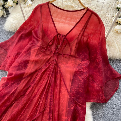 See-through Mesh Oversized Dress