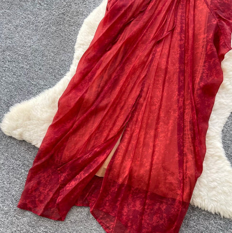 See-through Mesh Oversized Dress
