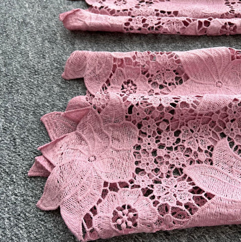 Hollowed Lace Vest & Pants 2Pcs