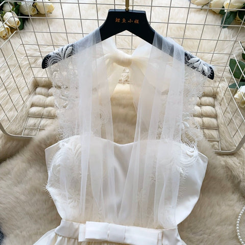 Lace Mesh Patchwork Sleeveless Top