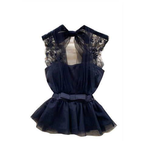 Lace Mesh Patchwork Sleeveless Top