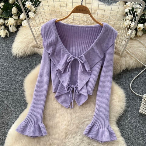 Cardigan & Slip Dress Simple 2Pcs