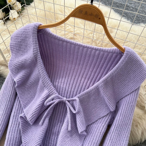 Cardigan & Slip Dress Simple 2Pcs