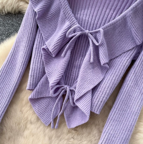 Cardigan & Slip Dress Simple 2Pcs