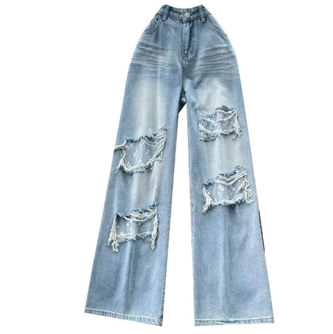 Korean Style Ripped Loose Jeans