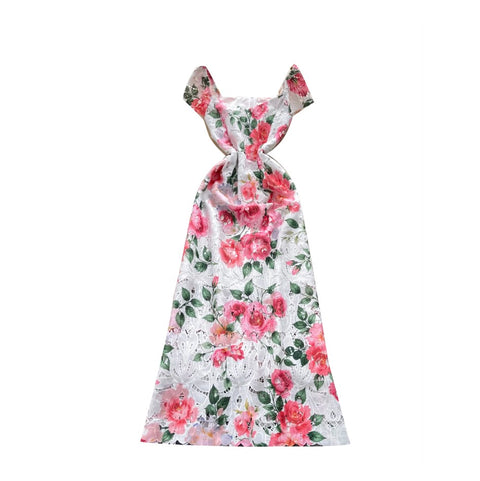 French Style Floral Print Dress