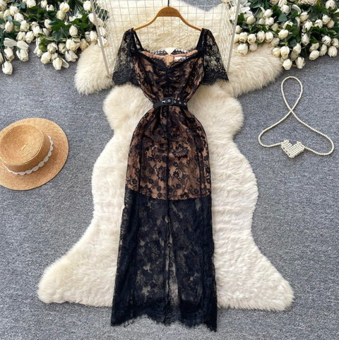 High-end Black Less Dress