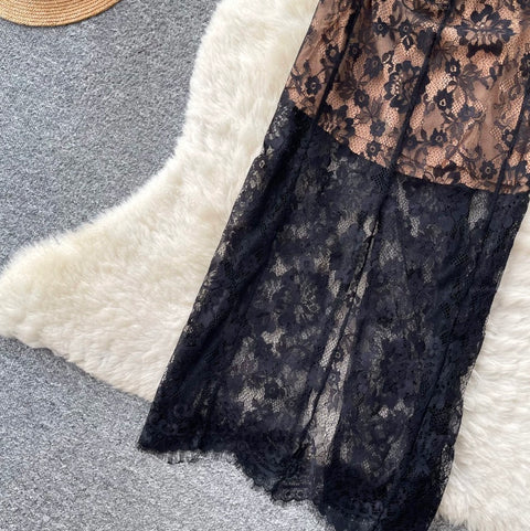 High-end Black Less Dress