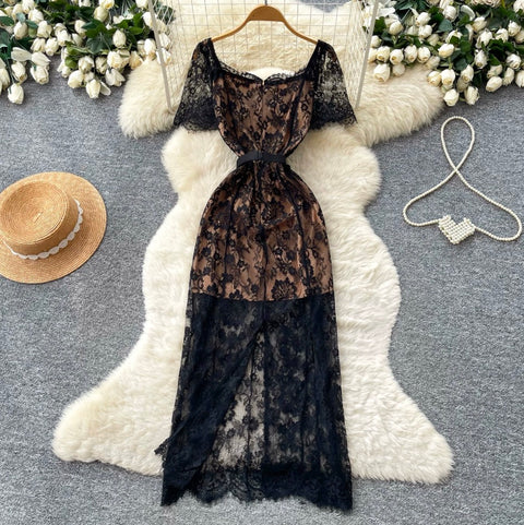 High-end Black Less Dress
